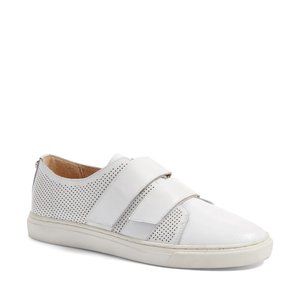 Vince Camuto New BRINDY Perforated Nappa Leather Sneakers WHITE NIB Women 11/12